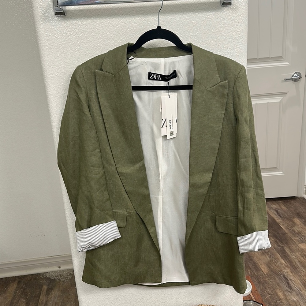 GREEN ZARA BLAZER